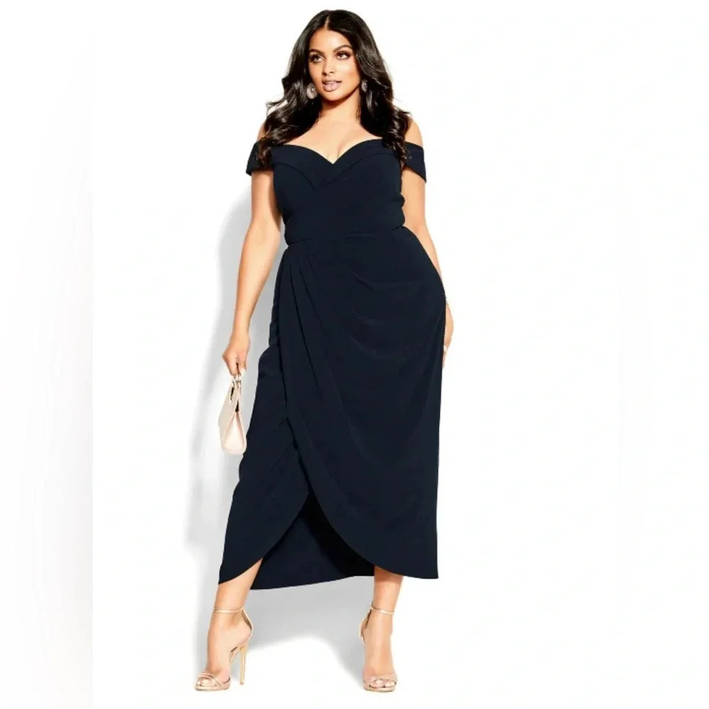 City chic Ripple love navy dress size L/20